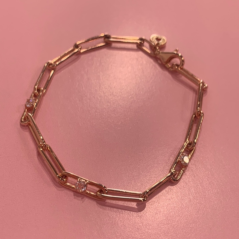 RETIRED Link Chain & Stones Bracelet
